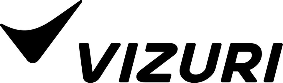 Logo VIZURI em preto da garrafa de inox escovado