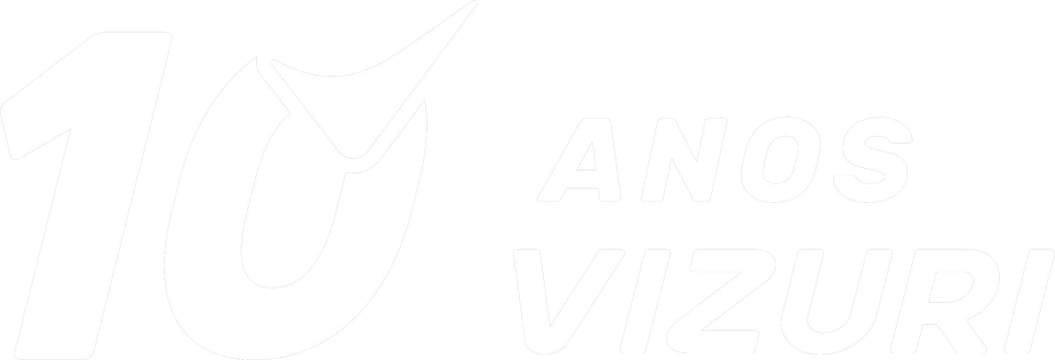Selo 10 anos VIZURI, versão horizontal em branco